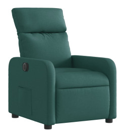 Fauteuil inclinable électrique Vert foncé Tissu