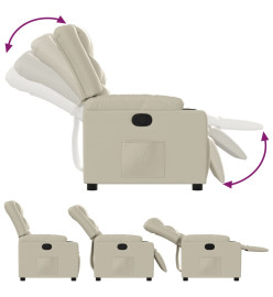 Fauteuil inclinable Crème Similicuir