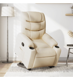 Fauteuil inclinable Crème Tissu