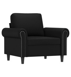 Fauteuil Noir 60 cm Similicuir