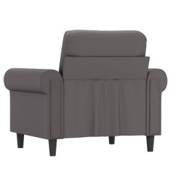 Fauteuil Gris 60 cm Similicuir