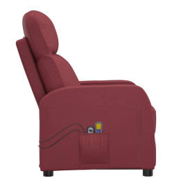 Fauteuil de massage électrique Rouge bordeaux Similicuir