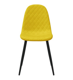 Chaises à manger lot de 6 Jaune moutarde Velours