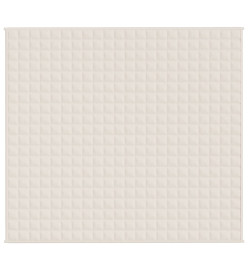 Couverture lestée Crème clair 200x230 cm 9 kg Tissu