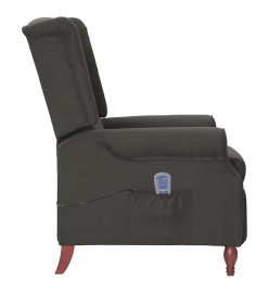 Fauteuil inclinable de massage Gris foncé Tissu