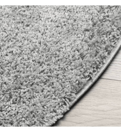 Tapis shaggy à poils longs moderne gris Ø 160 cm