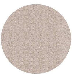 Tapis shaggy à poils longs moderne beige Ø 120 cm