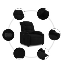 Fauteuil inclinable Noir Tissu
