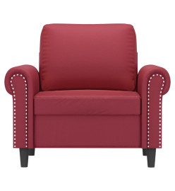 Fauteuil Rouge bordeaux 60 cm Similicuir