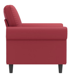 Fauteuil Rouge bordeaux 60 cm Similicuir