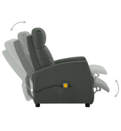 Fauteuil de massage électrique Gris Similicuir