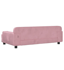 Lit pour chien rose 90x53x30 cm velours