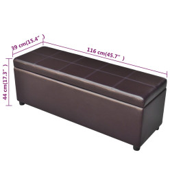 Long banc de rangement Bois Marron