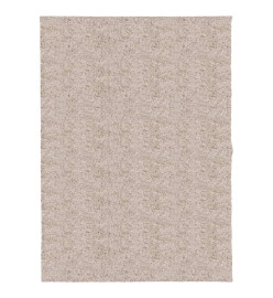 Tapis shaggy à poils longs moderne beige 140x200 cm