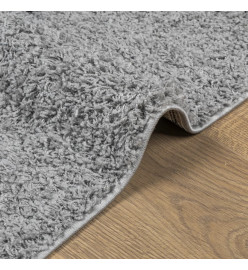 Tapis shaggy à poils longs moderne gris 80x250 cm