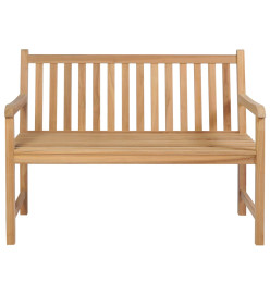 Banc de jardin avec coussin bleu clair 120 cm Bois de teck