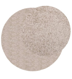 Tapis shaggy à poils longs moderne beige Ø 160 cm