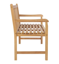 Banc de jardin avec coussin bleu clair 120 cm Bois de teck