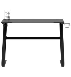 Bureau de jeu avec pieds en forme de ZZ Noir 110x60x75 cm