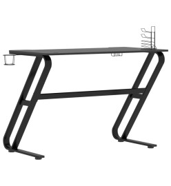 Bureau de jeu avec pieds en forme de ZZ Noir 110x60x75 cm