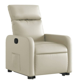 Fauteuil inclinable Crème Similicuir
