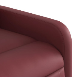 Fauteuil inclinable électrique rouge bordeaux similicuir