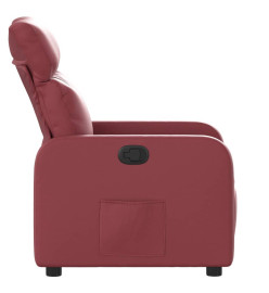 Fauteuil inclinable Rouge bordeaux Similicuir