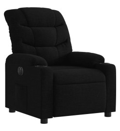 Fauteuil inclinable électrique Noir Tissu