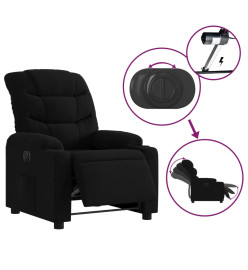 Fauteuil inclinable électrique Noir Tissu