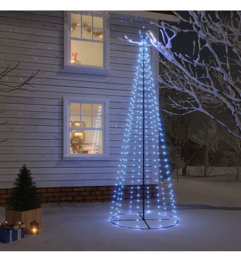 Arbre de Noël cône 310 LED Bleues 100x300 cm