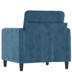 Fauteuil Bleu 60 cm Velours