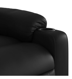 Fauteuil de massage inclinable électrique noir similicuir