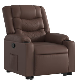 Fauteuil inclinable marron similicuir