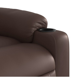 Fauteuil inclinable marron similicuir