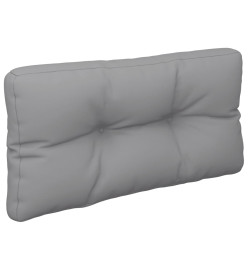 Coussins de palette 2 pcs gris tissu