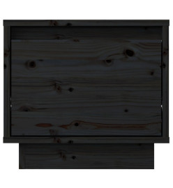 Table de chevet Noir 35x34x32 cm Bois de pin solide