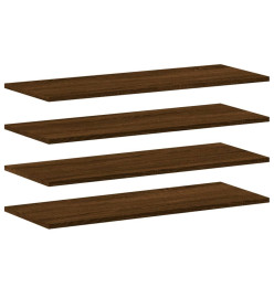 Étagères murales 4 pcs chêne marron 80x30x1,5cm bois ingénierie