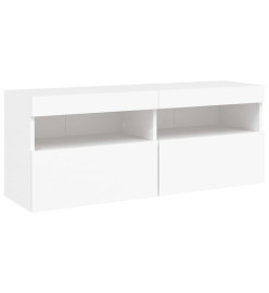 Ensemble de meubles TV muraux 7 pcs avec lumières LED blanc