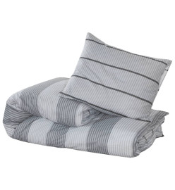 Ensemble de housse de couette Gris 200x220 cm Coton