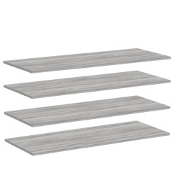 Étagères murales 4 pcs sonoma gris 100x40x1,5cm bois ingénierie