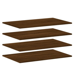 Étagères murales 4 pcs chêne marron 80x50x1,5cm bois ingénierie