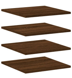 Étagères murales 4 pcs chêne marron 40x40x1,5cm bois ingénierie