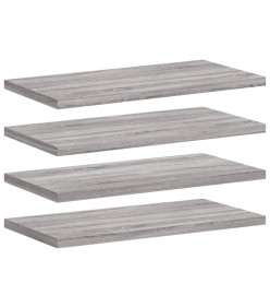 Étagères murales 4 pcs sonoma gris 40x20x1,5 cm bois ingénierie