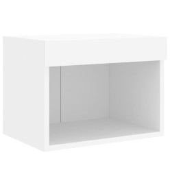 Ensemble de meubles TV muraux 7 pcs avec lumières LED blanc