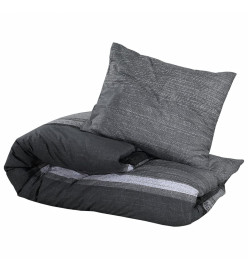 Ensemble de housse de couette gris foncé 200x220 cm Coton