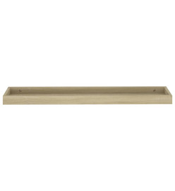 Étagères murales Loggia 2 pcs Chêne 80x15x4 cm MDF