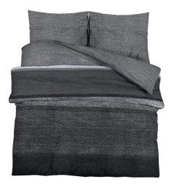 Ensemble de housse de couette gris foncé 240x220 cm Coton