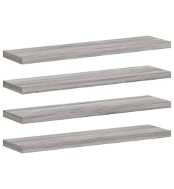 Étagères murales 4 pcs sonoma gris 40x10x1,5 cm bois ingénierie