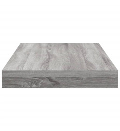 Étagères murales 4 pcs sonoma gris 40x10x1,5 cm bois ingénierie