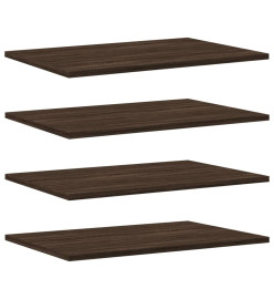 Étagères murales 4 pcs chêne marron 60x40x1,5cm bois ingénierie